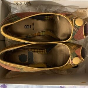 Bakers Colorful Plaid Heels